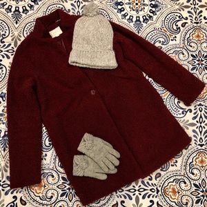 A New Day Maroon Pea Coat